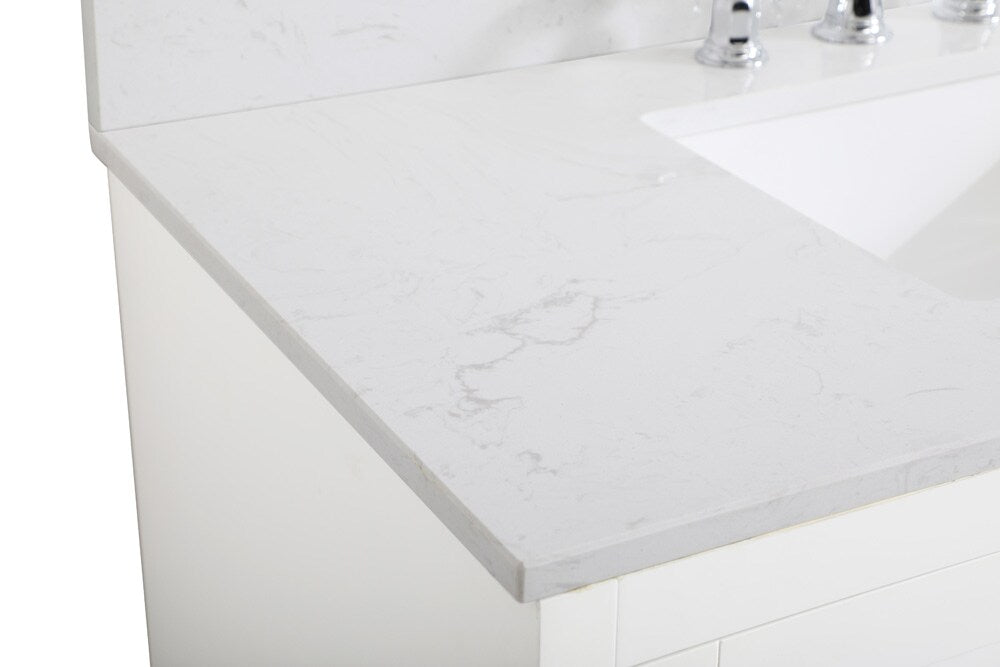 Elegant Furniture & Lighting - Moore 42 inch Single Bathroom Vanity in White with Backsplash - VF17042WH-BS veiw 5