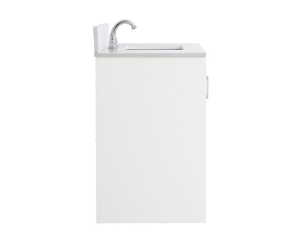 Elegant Furniture & Lighting - Moore 42 inch Single Bathroom Vanity in White with Backsplash - VF17042WH-BS veiw 7