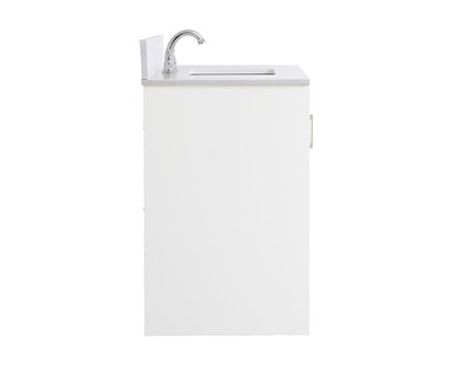 Elegant Furniture & Lighting - Moore 42 inch Single Bathroom Vanity in White with Backsplash - VF17042WH-BS veiw 7