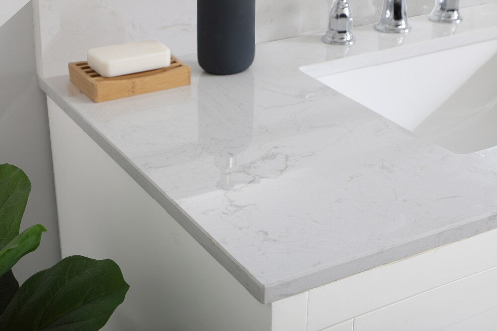 Elegant Furniture & Lighting - Moore 42 inch Single Bathroom Vanity in White with Backsplash - VF17042WH-BS veiw 10