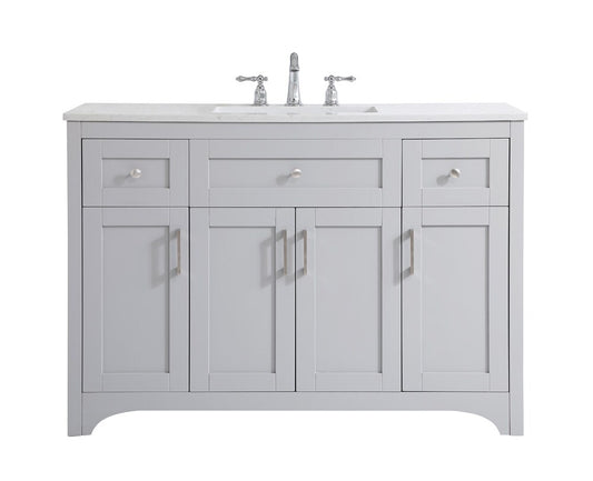 Elegant Furniture & Lighting - Moore 48 inch Single Bathroom Vanity in Grey - VF17048GR veiw 1