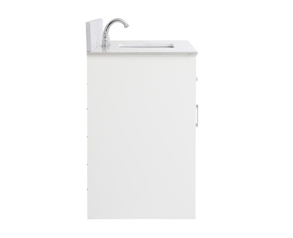 Elegant Furniture & Lighting - Moore 48 inch Single Bathroom Vanity in White with Backsplash - VF17048WH-BS veiw 7