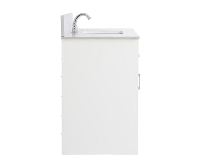 Elegant Furniture & Lighting - Moore 48 inch Single Bathroom Vanity in White with Backsplash - VF17048WH-BS veiw 7