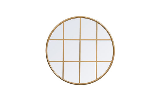 Elegant Furniture & Lighting - Motif Metal windowpane mirror 32 inch x 32 inch in Brass - MR633232BR veiw 1
