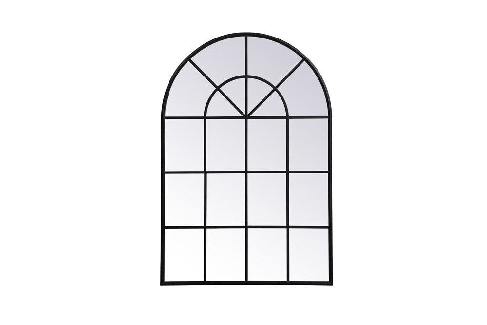 Elegant Furniture & Lighting - Motif Metal windowpane mirror 36 inch x 53 inch in Black - MR613653BK veiw 1