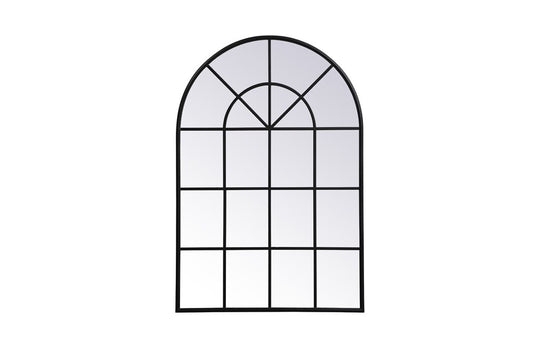 Elegant Furniture & Lighting - Motif Metal windowpane mirror 36 inch x 53 inch in Black - MR613653BK veiw 1