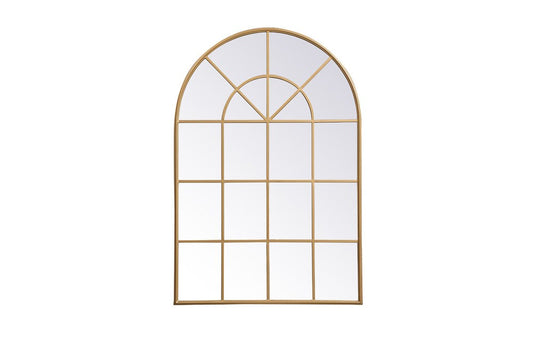 Elegant Furniture & Lighting - Motif Metal windowpane mirror 36 inch x 53 inch in Brass - MR613653BR veiw 1