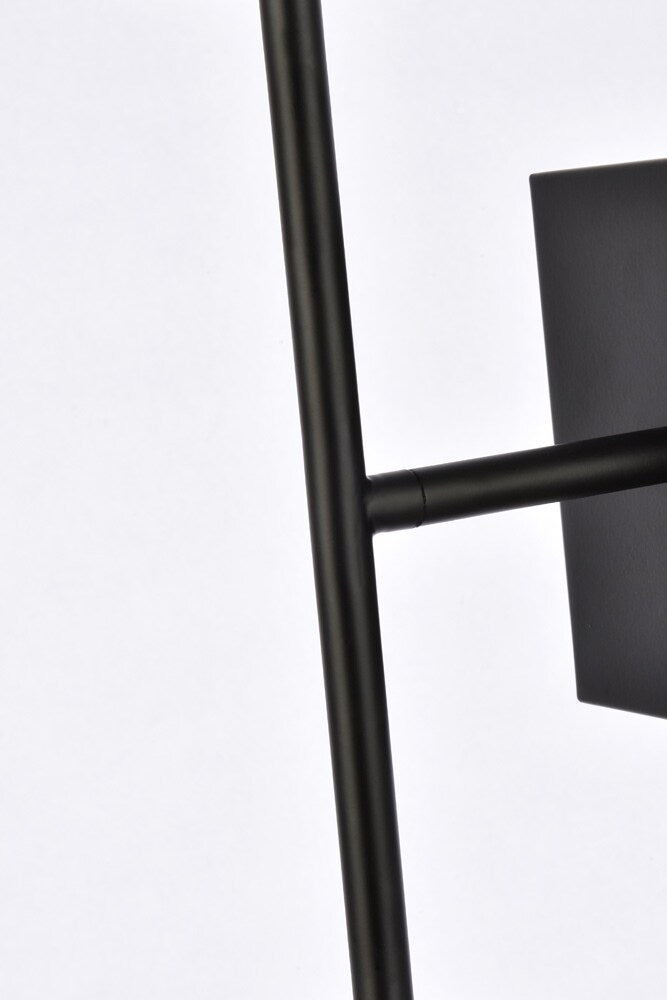 Elegant Furniture & Lighting - Neri 2 lights black and clear glass wall sconce - LD2357BK veiw 5