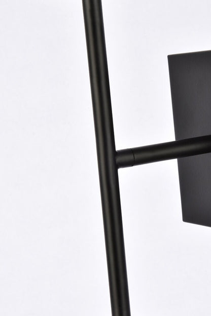 Elegant Furniture & Lighting - Neri 2 lights black and clear glass wall sconce - LD2357BK veiw 5