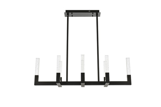 Elegant Furniture & Lighting - Noemi 42 inch Adjustable LED Pendant in Black - 1030G42BK veiw 1