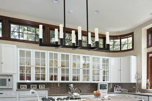 Elegant Furniture & Lighting - Noemi 42 inch Adjustable LED Pendant in Black - 1030G42BK veiw 2