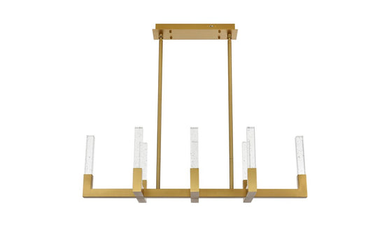 Elegant Furniture & Lighting - Noemi 42 inch Adjustable LED Pendant in Satin Gold - 1030G42SG veiw 1