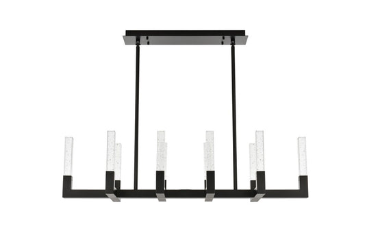 Elegant Furniture & Lighting - Noemi 48 inch Adjustable LED Pendant in Black - 1030G48BK veiw 1