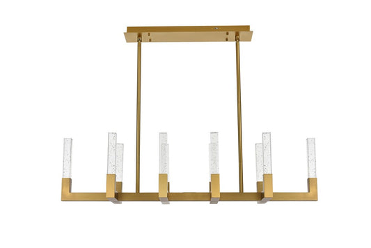 Elegant Furniture & Lighting - Noemi 48 inch Adjustable LED Pendant in Satin Gold - 1030G48SG veiw 1