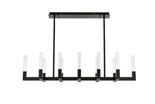Elegant Furniture & Lighting - Noemi 54 inch Adjustable LED Pendant in Black - 1030G54BK veiw 1
