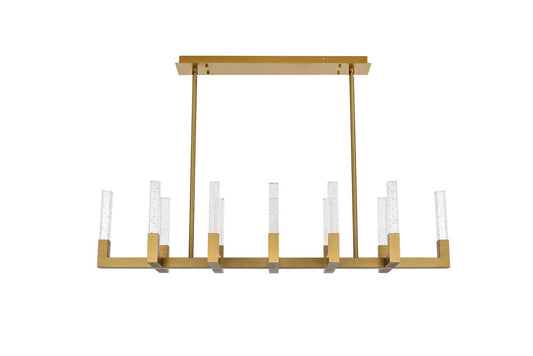 Elegant Furniture & Lighting - Noemi 54 inch Adjustable LED Pendant in Satin Gold - 1030G54SG veiw 1