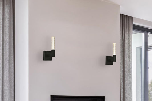 Elegant Furniture & Lighting - Noemi 6 inch Adjustable LED Wall Sconce in Black - 1030W6BK veiw 2