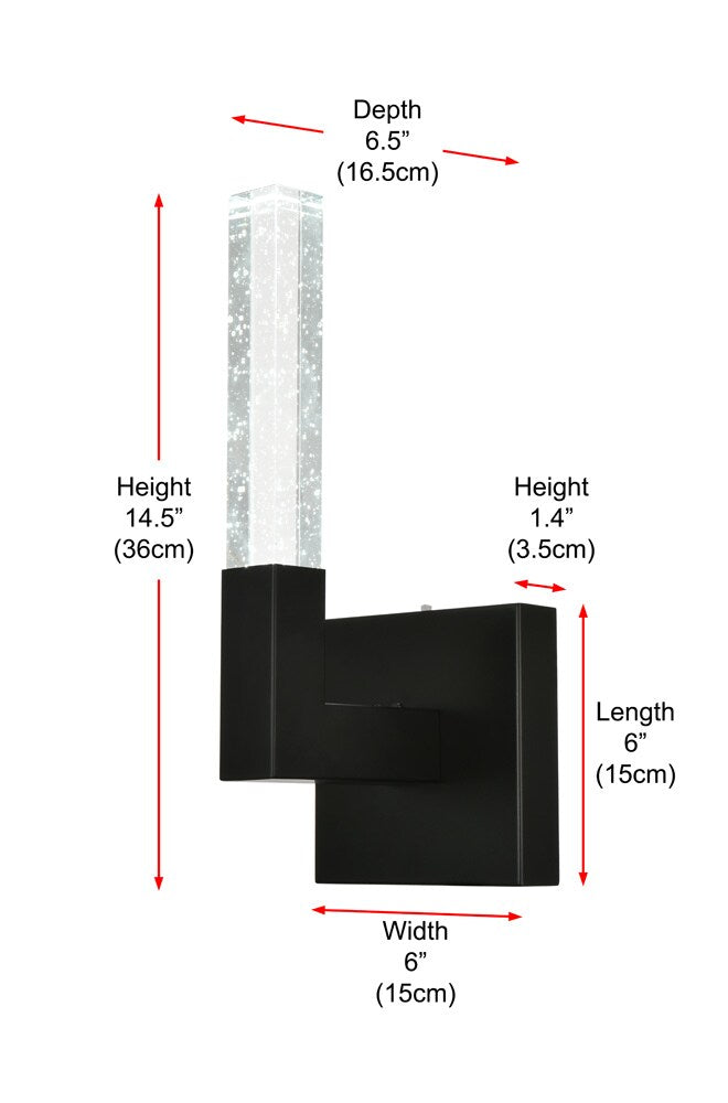 Elegant Furniture & Lighting - Noemi 6 inch Adjustable LED Wall Sconce in Black - 1030W6BK veiw 10