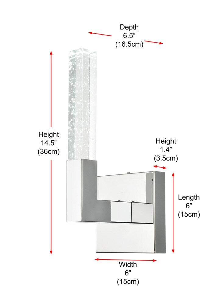 Elegant Furniture & Lighting - Noemi 6 inch Adjustable LED Wall Sconce in Chrome - 1030W6C veiw 10
