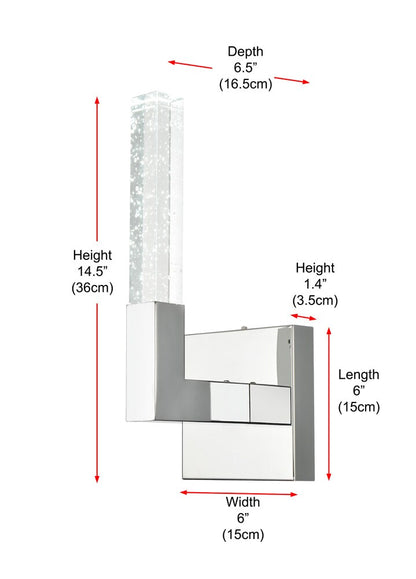 Elegant Furniture & Lighting - Noemi 6 inch Adjustable LED Wall Sconce in Chrome - 1030W6C veiw 10
