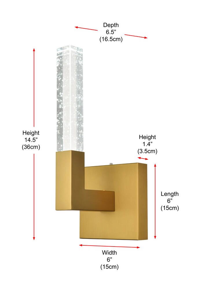 Elegant Furniture & Lighting - Noemi 6 inch Adjustable LED Wall Sconce in Satin Gold - 1030W6SG veiw 10