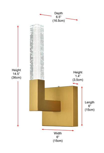Elegant Furniture & Lighting - Noemi 6 inch Adjustable LED Wall Sconce in Satin Gold - 1030W6SG veiw 10