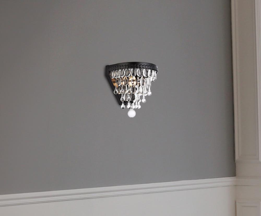 Elegant Furniture & Lighting - Nordic 1 light black wall sconce - 1219W9BK/RC veiw 1