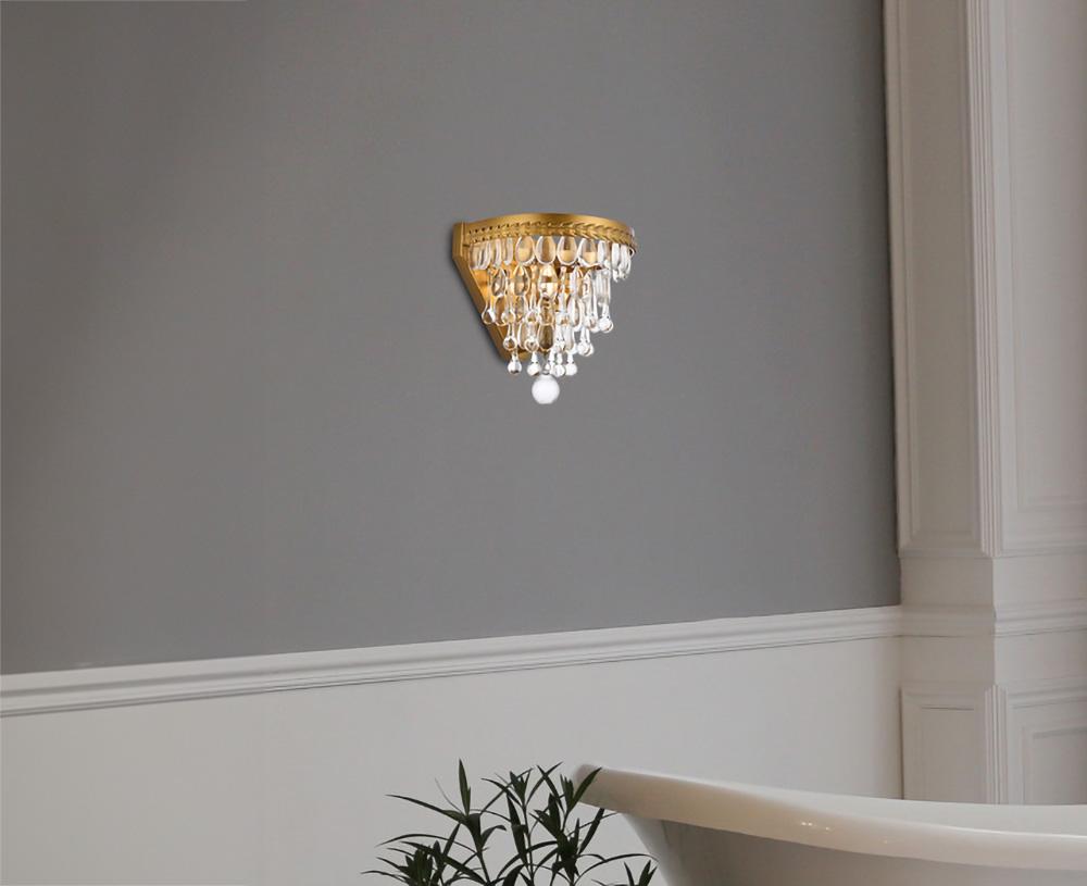 Elegant Furniture & Lighting - Nordic 1 light brass wall sconce - 1219W9BR/RC veiw 1