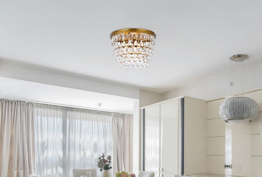 Elegant Furniture & Lighting - Nordic 3 lights brass flush mount - 1219F15BR/RC veiw 1