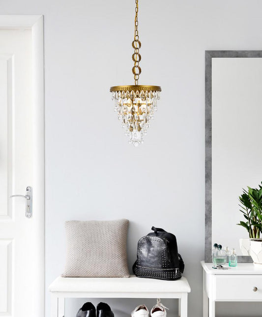 Elegant Furniture & Lighting - Nordic 3 lights brass pendant - 1219D13BR/RC veiw 1