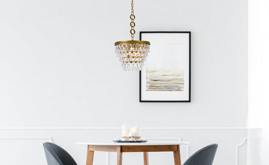 Elegant Furniture & Lighting - Nordic 4 lights brass pendant - 1219D16BR/RC veiw 1