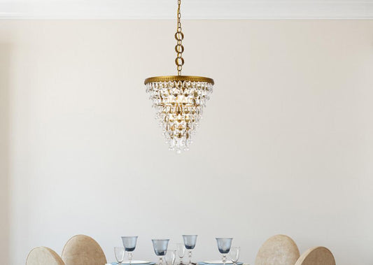 Elegant Furniture & Lighting - Nordic 5 lights brass pendant - 1219D18BR/RC veiw 1