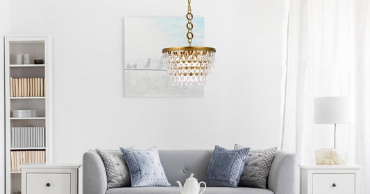 Elegant Furniture & Lighting - Nordic 5 lights brass pendant - 1219D19BR/RC veiw 1