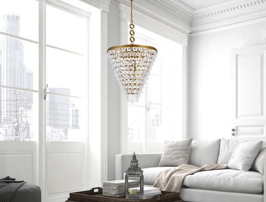 Elegant Furniture & Lighting - Nordic 7 lights brass chandelier - 1219D24BR/RC veiw 1