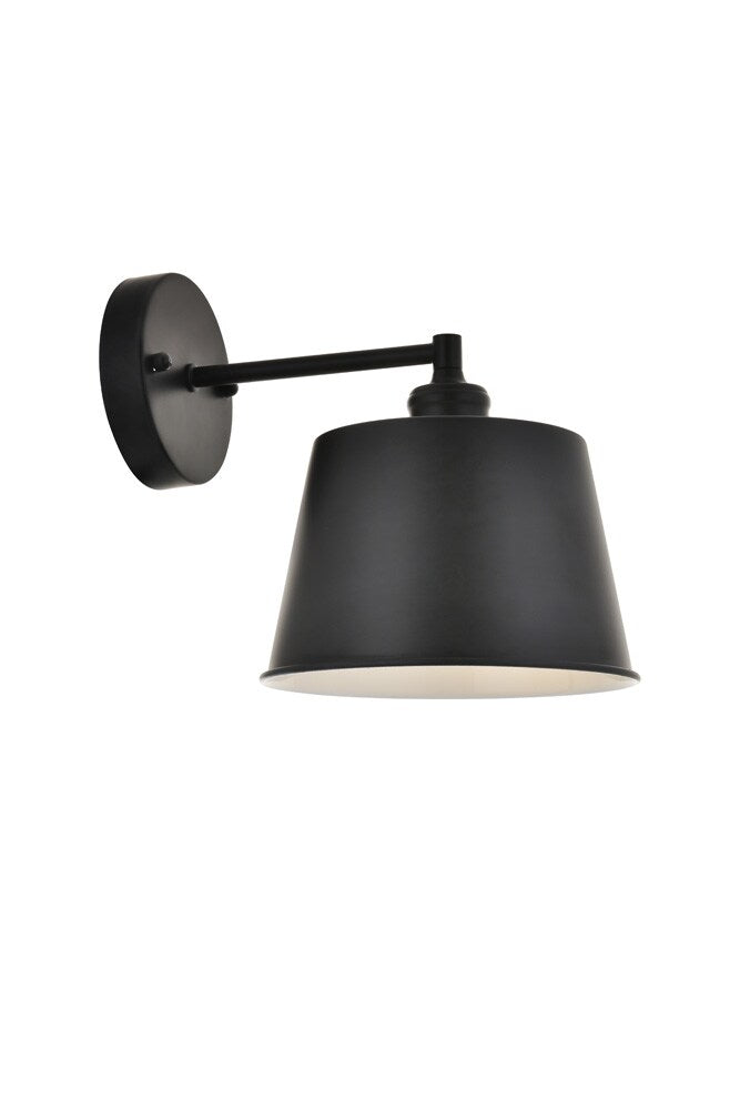 Elegant Furniture & Lighting - Nota 1 light black Wall Sconce - LD4058W8BK veiw 1