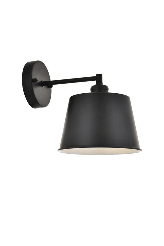 Elegant Furniture & Lighting - Nota 1 light black Wall Sconce - LD4058W8BK veiw 1