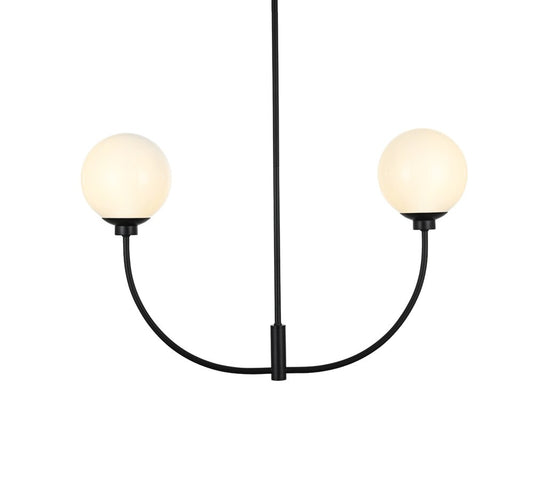 Elegant Furniture & Lighting - Nyomi 30 inch chandelier in Black - LD816D30BK veiw 1