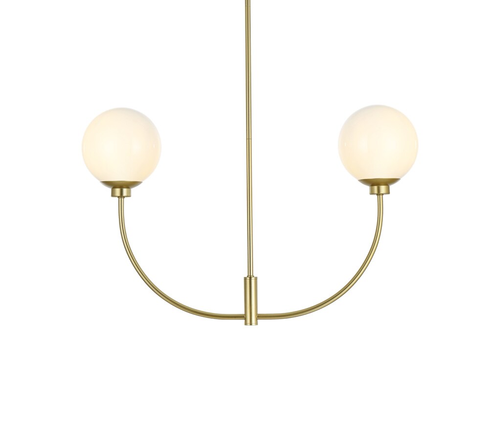 Elegant Furniture & Lighting - Nyomi 30 inch chandelier in Brass - LD816D30BR veiw 1