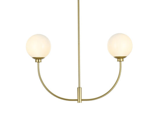 Elegant Furniture & Lighting - Nyomi 30 inch chandelier in Brass - LD816D30BR veiw 1