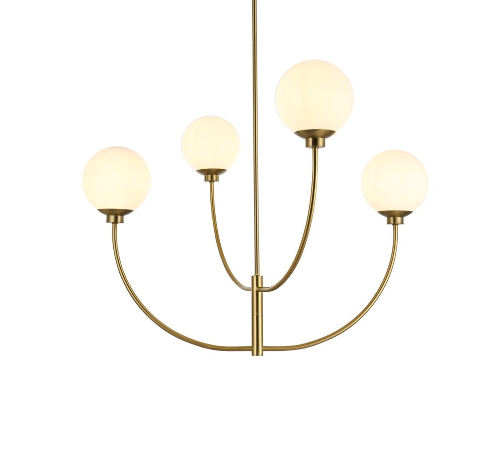 Elegant Furniture & Lighting - Nyomi 36 inch chandelier in Satin Gold - LD814D36SG veiw 1