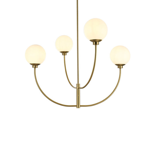 Elegant Furniture & Lighting - Nyomi 36 inch chandelier in Satin Gold - LD814D36SG veiw 1