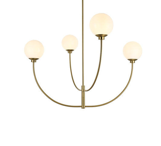Elegant Furniture & Lighting - Nyomi 42 inch chandelier in Satin Gold - LD814D42SG veiw 1
