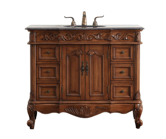 Elegant Furniture & Lighting - Oakland 42 in. Single Bathroom Vanity set in teak - VF38842TK veiw 1