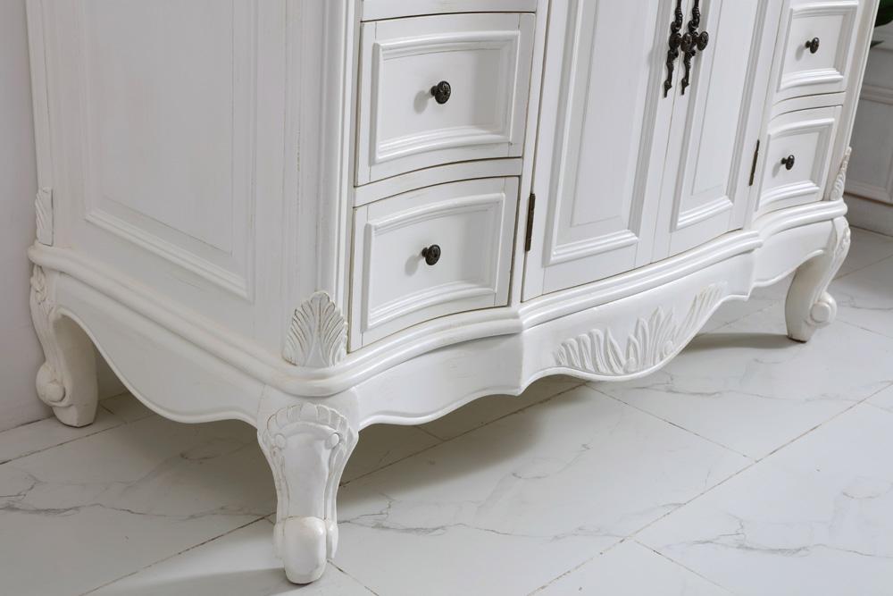Elegant Furniture & Lighting - Oakland 48 inch Single Bathroom vanity in antique white with ivory white engineered marble - VF38848AW-VW veiw 7