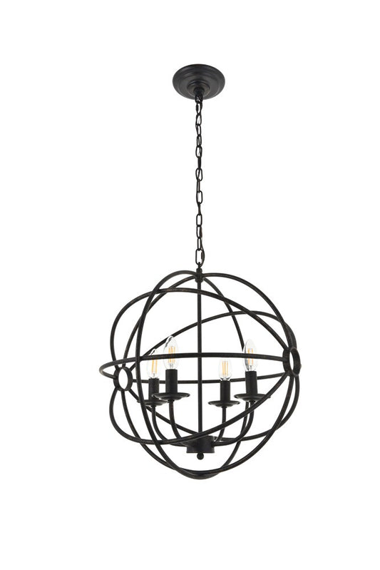 Elegant Furniture & Lighting - Octavia 4 light dark brown Pendant - LD4006D18DB veiw 1