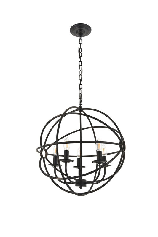 Elegant Furniture & Lighting - Octavia 5 light dark brown Pendant - LD4006D20DB veiw 1
