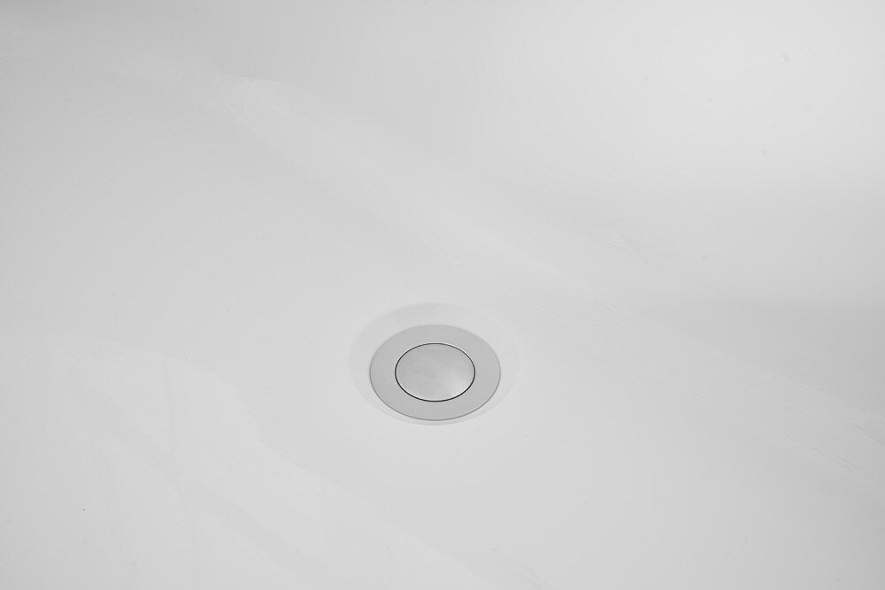Elegant Furniture & Lighting - Odette 59 inch soaking roll top bathtub in glossy white - BT10659GW veiw 4
