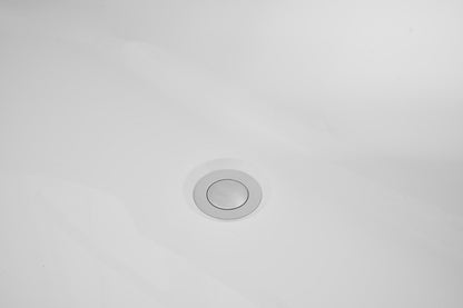 Elegant Furniture & Lighting - Odette 59 inch soaking roll top bathtub in glossy white - BT10659GW veiw 4