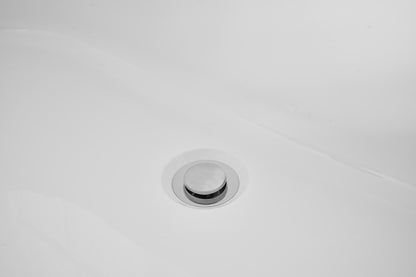 Elegant Furniture & Lighting - Odette 59 inch soaking roll top bathtub in glossy white - BT10659GW veiw 5