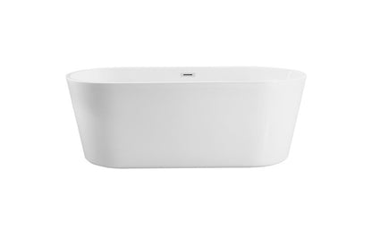 Elegant Furniture & Lighting - Odette 71 inch soaking roll top bathtub in glossy white - BT10671GW veiw 1